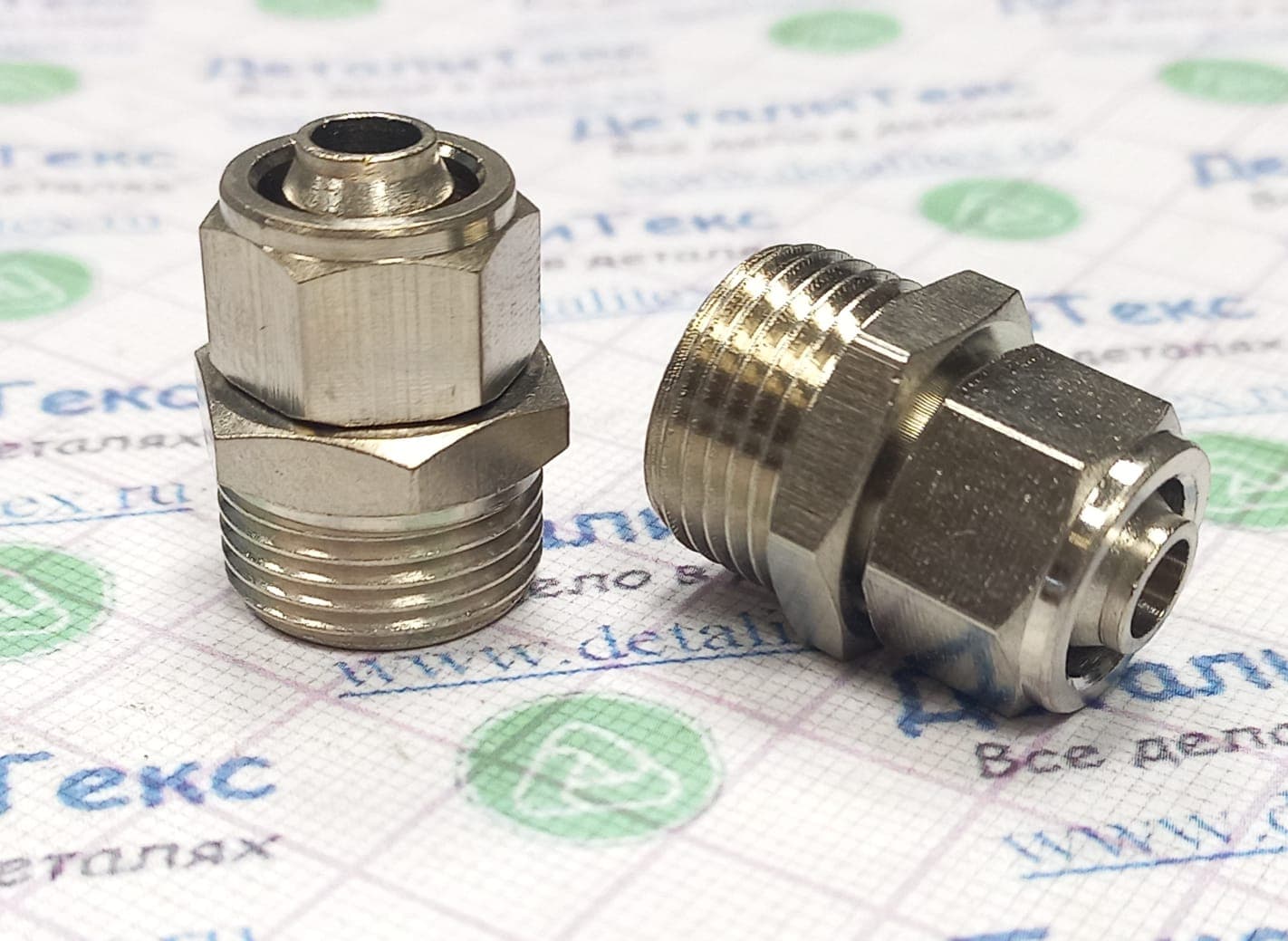 фитинг прямой 10мм-3/8 с накидной гайкой (10mm OD Tube, 3/8")